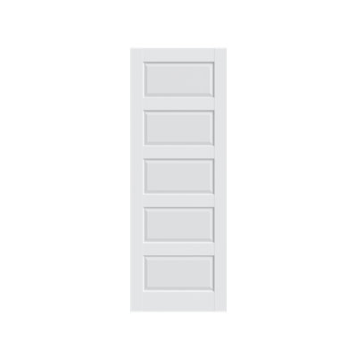 28" X 80"5-Panel Interior Door,White Primed Panel French Door For Closet Pantry Bedroom Livingroom Study Office, Pocket, Barn Doors-Shaker W/O Hardware Frame
