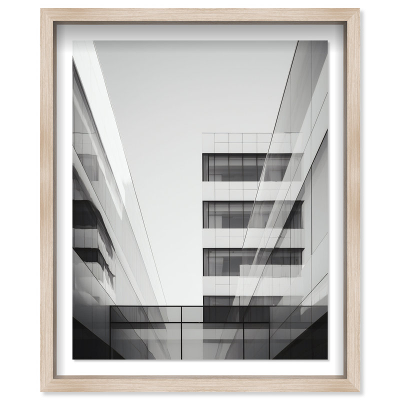 Glass Labyrinth I Print by Oliver Gal, 25.5"H x 31.5"W, Natural Oak Shadowbox
