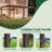 Metal Louvered Pergola with Solar Lights-104879264
