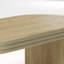 Table basse à cannelure ovale moderne Mid-Century, table basse en bois de ferme, table basse, table centrale-634086609