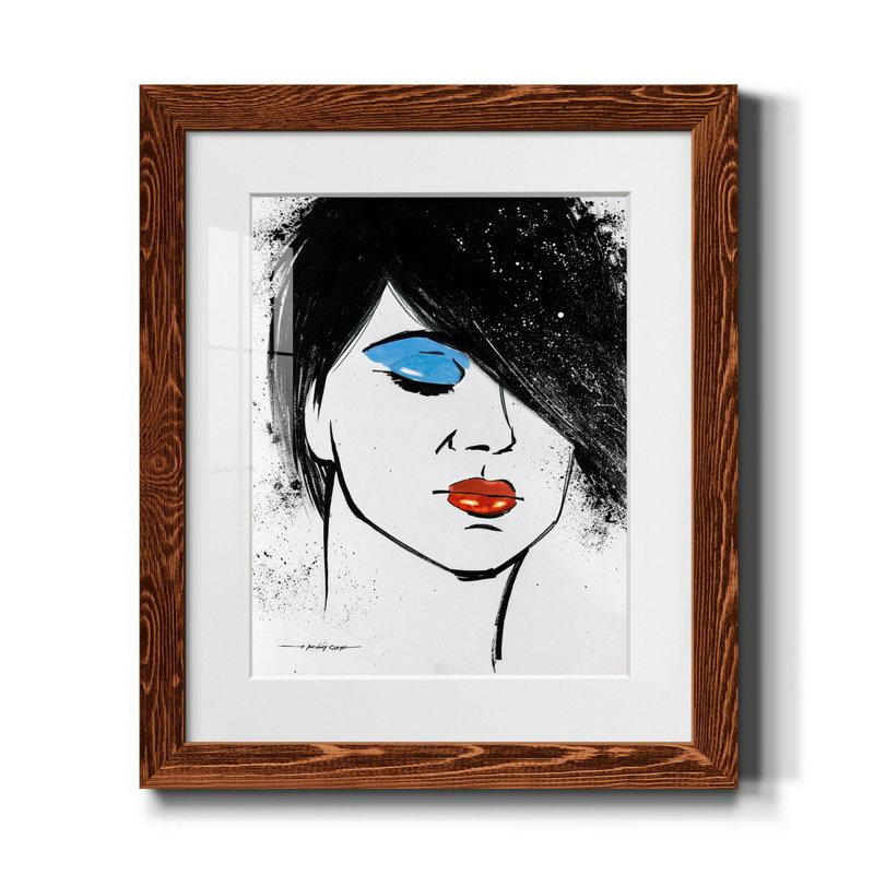 Croquis «Pop I», reproduction d'art sur papier encadré, H 24 po x l 18 po x P 1,5 po, Érable