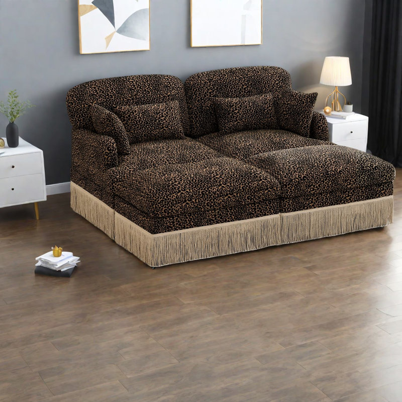 Spacious Comfort Sofas, Chenille Modular Loveseat, Modern Home Lounge