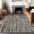 Machine Washable Indoor/Outdoor Christain ACN1306 Pewter Rug-102533674