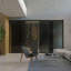Cloison 4 panneaux coulissants en verre givré fumé - Structure en aluminium avec technologie Silent Glide-101430499-101430505