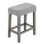 Table de petit-déjeuner industrielle avec prise électrique, ensemble de 4 pièces pour cuisine et salon - Sièges ergonomiques aspect bois, coin repas avec prises électriques, chaises de bar grises en mousse à mémoire de forme