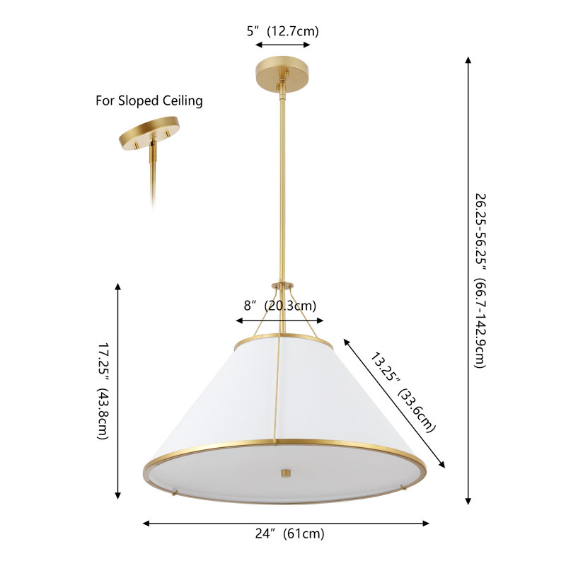 Lainey 3 Light 24" Pendant