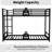 Metal Twin Over Twin Bunk Bed/ Heavy-Duty Sturdy Metal/ Noise Reduced/ Safety Guardrail/No Box Spring Needed,Black