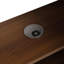 Meuble-lavabo autoportant de 18 pouces avec lavabo simple. Cabinet de caractère délicat. Lavabo en céramique. Bois d'ébène brun pour portes de salle de bain à fermeture en douceur. Petits espaces de bain