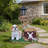 Sitting Dog Solar Lantern Planter Statue