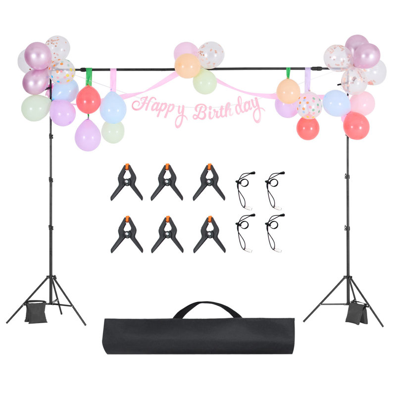 Backdrop Stand Background Stand Kit with 2 Tripod for Party & Photo Studio