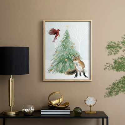 Christmas in the Forest Collection B Framed Print - Solid Wood