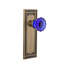 Mission Plate with Crystal Cobalt Door Knob-2063502586