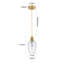 Luminaire suspendu 1 lumière pour îlot de cuisine avec abat-jour en verre marteau