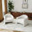 Esly Upholstered Modern Curved White Boucle Barrel Accent Chair-1933238658