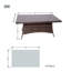 Table de salle à manger d'extérieur grise en aluminium et verre trempé 5 mm-992368573