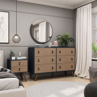Ensemble de 2 commode et table de chevet Arnetha