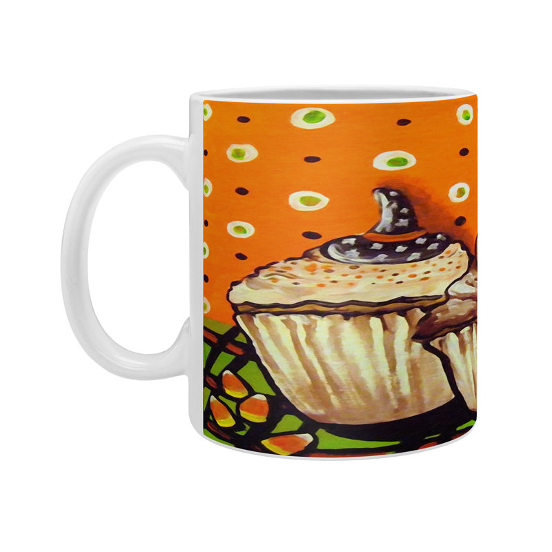 Grande tasse à café en céramique renie britenbucher halloween petits gâteaux