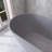 63'' Solid Surface Freestanding Soaking Bathtub In Matte Gray