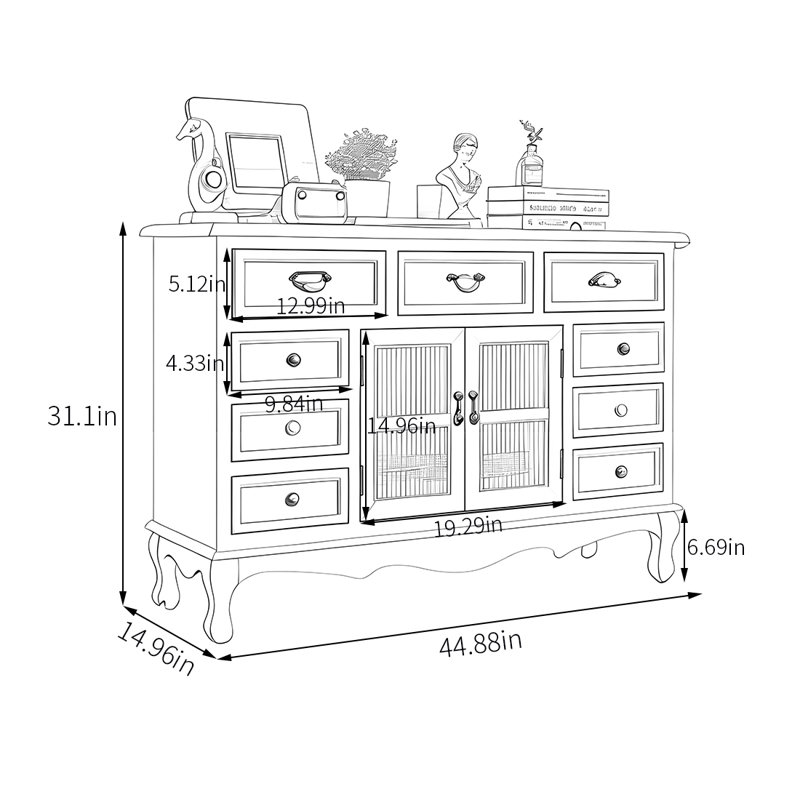 Modern colour multi-functional accent cabinet