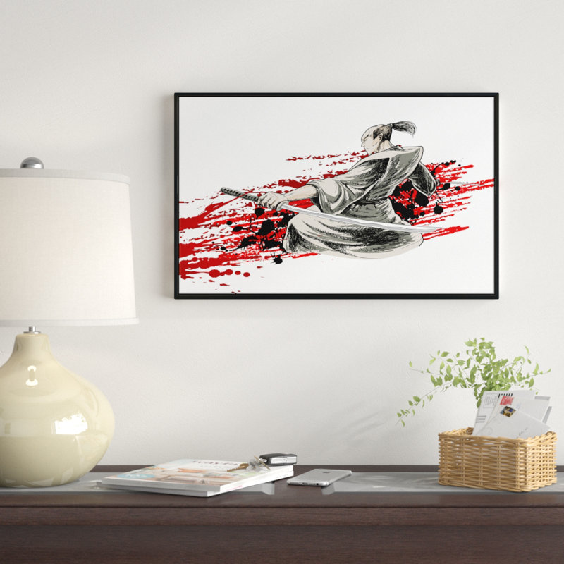 «Japon Warrior», reproduction d'impression sur toile tendue, H 16 po x l 32 po x P 1 po