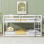 Lit superposé simple au-dessus d'un lit simple en bois massif avec échelle, lattes renforcées et design contemporain pour une utilisation optimale de l'espace-118037812