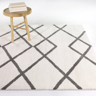 Christine Charcoal Diamond Geometric Area Rug