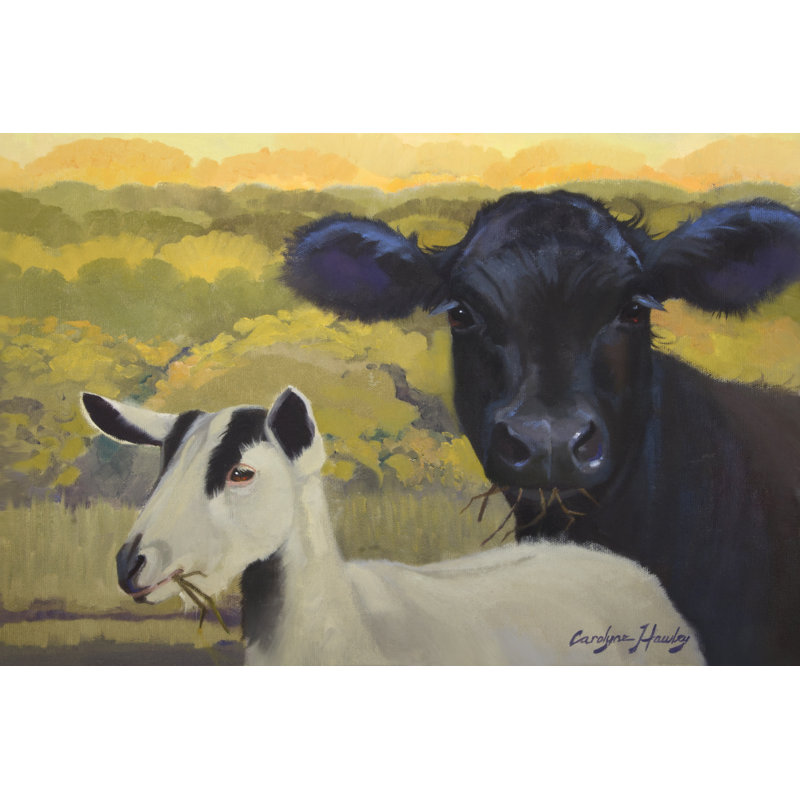 «Farm Pals IV», peinture sur toile, H 8 po x l 12 po