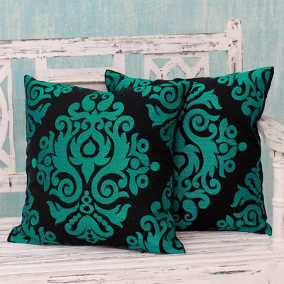 Floral Cotton Reversible Pillow Cover
