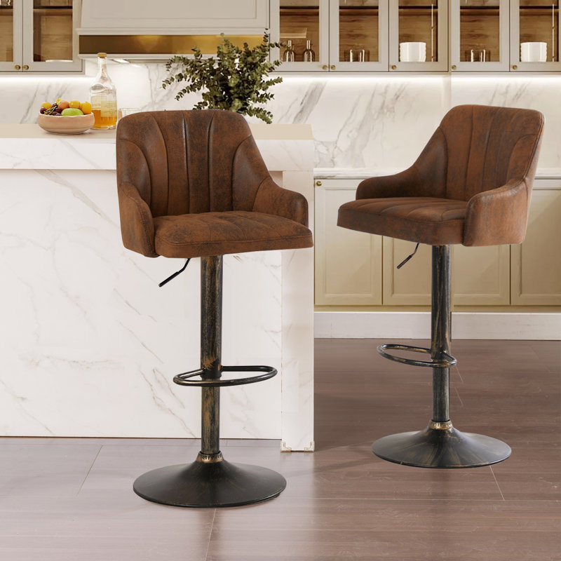 Tabouret de bar Baist, Brun foncé