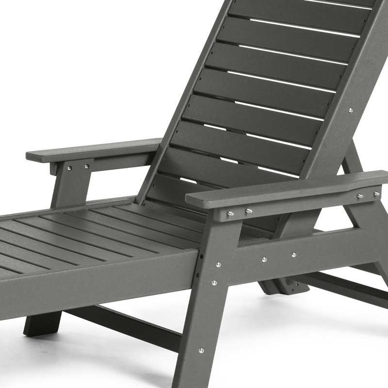 Ensemble de 3 chaises longues inclinables Laguna, Gris