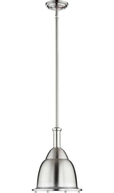 Luminaire suspendu 1 cloche pour une cloche Korth, Nickel satiné