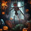 Décoration de Noël animée 6 pi avec bras suspendus zombies illuminés