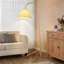 Lampe sur pied arquée en tissu 71,1 po avec interrupteur au pied Callista-970648265