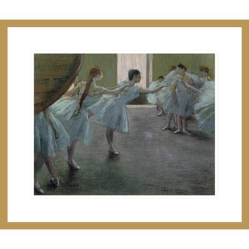 «Dancers at Rehearsal» par Edgar Degas, impression giclée encadrée, H 17,75 po x l 21,07 po