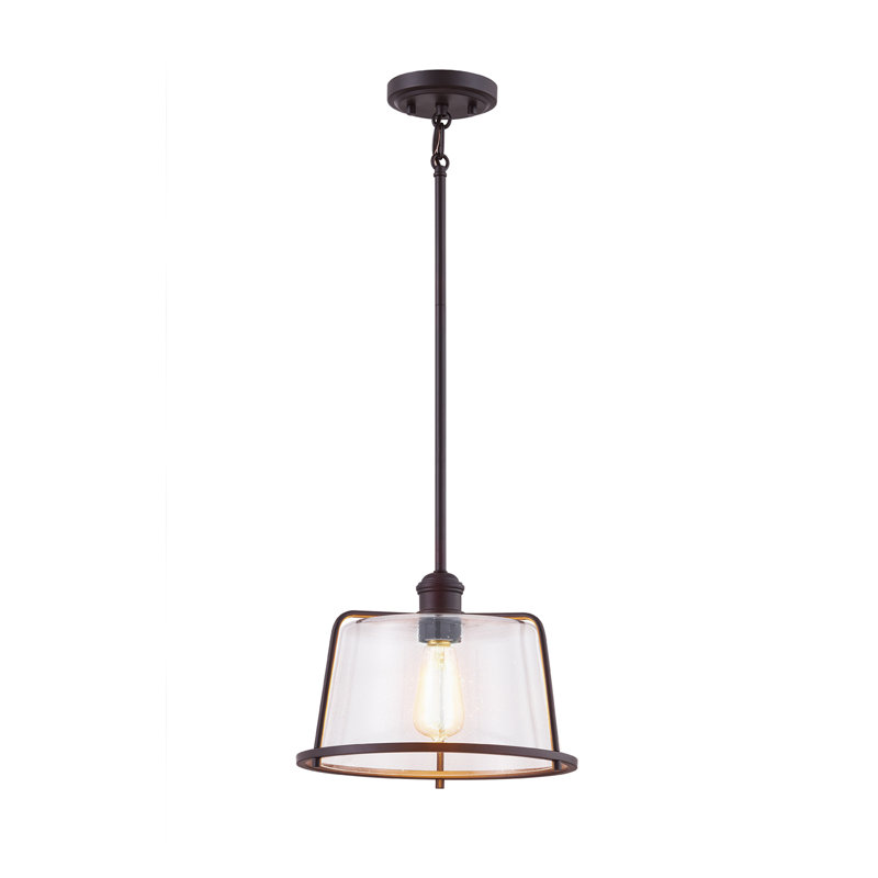 Enedina 1 - Light Single Pendant, 9" H x 12" W x 12" D, Dark Bronze