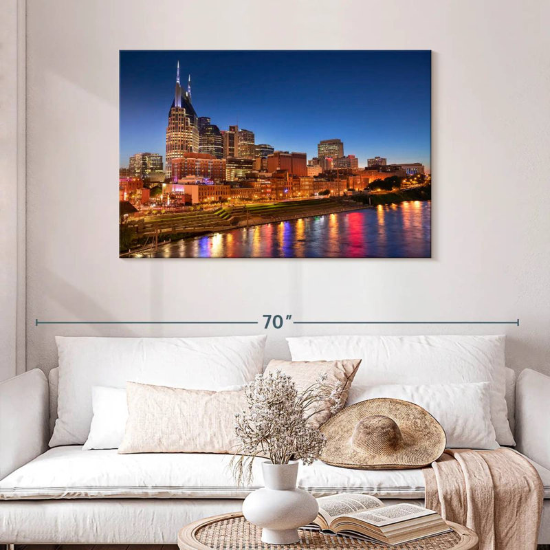 Lumières Sirci du centre-ville de Nashville, H 30 po x l 45 po