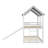 Twin-Over-Twin Bunk Bed In House Style With Slide And Window Elements