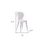Chaise d'appoint blanche et transparente en similicuir