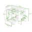 Lit superposé simple en bois 2 tiroirs avec bureau intégré et tablettes Curt Kids-2099510681