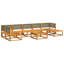  Ensemble de canapé de jardin modulaire en bois d'acacia massif gris-1471843595