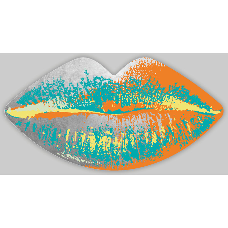 Muah! par Guseul Park - Impression sur plastique / acrylique, Vert / orange / jaune