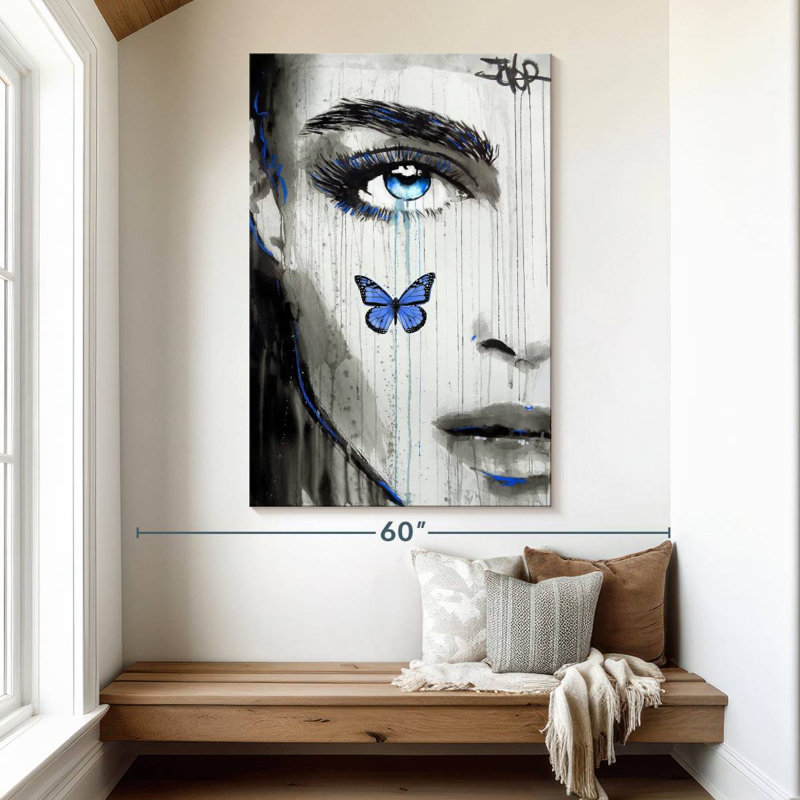 Leisha Blue Karma, 51" H x 34" W