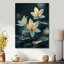 Blanc blanc noir monochrome fleurs de prairie mystiques - fleurs, décoration murale-106122125-106122126