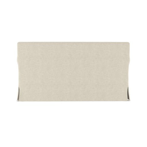 Ludlow Rolled-Arm Skirted Loveseat, 34" H x 60" W x 38" D, Box Weave Linen Blue Print, Weathered