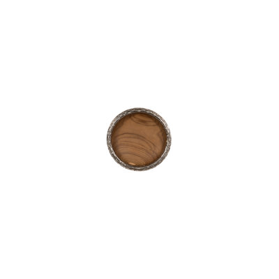 Teak Wood Bowl Wall Art, Metallurgy Edge