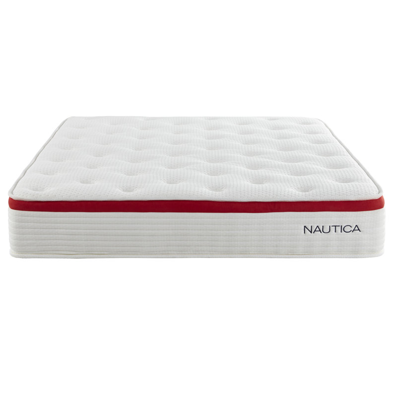 Nautica Home Hybrid Mattress with Cooling Engineered Latex Foam and Pocketed Spring, King, 10"