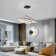 Stoudt 2 Square Rings Dimmable LED Tiered Chandelier