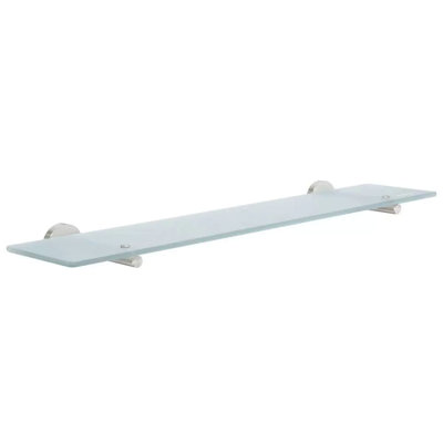 Tablette de salle de bain murale en verre de 24 po avec supports
