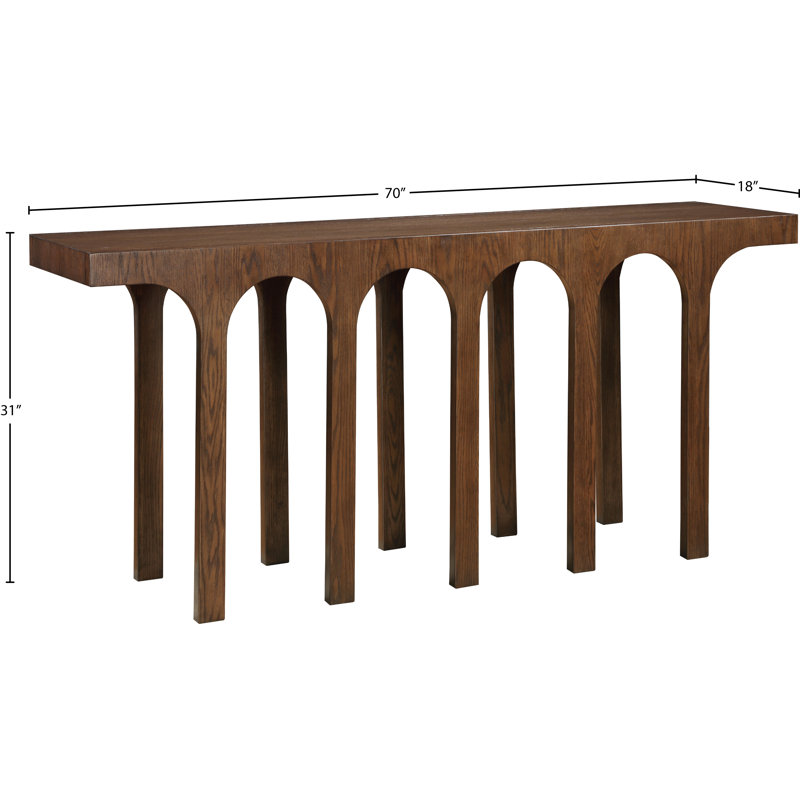Brint 70'' Solid Wood Console Table, Brown