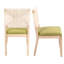 Chaises de salle à manger rembourrées Amando French Country, chaises en bois Boho avec dossier tissé et siège en lin, structure en bois massif-2100773203-2100773214